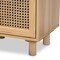 Baxton Studio Maclean Mid-Century Rattan and Natural Brown Finished Wood 1-Door Nightstand 199-12315-ZORO - alternate 9
